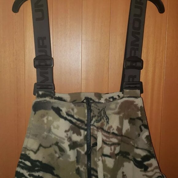 Men Under Armour Barren Camo Rut Bibs Windproof Microfleece Bib 1365614 … - Picture 9 of 15